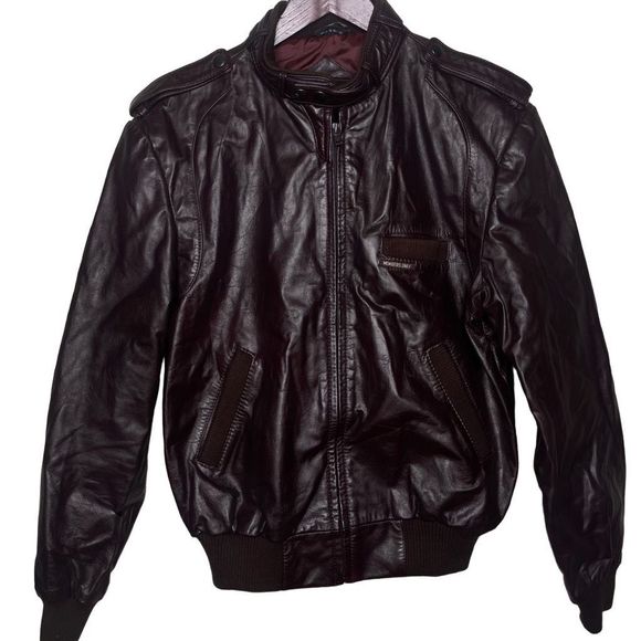 Vintage Members Only Leather Bomber Jacket 40 - Picture 1 of 3